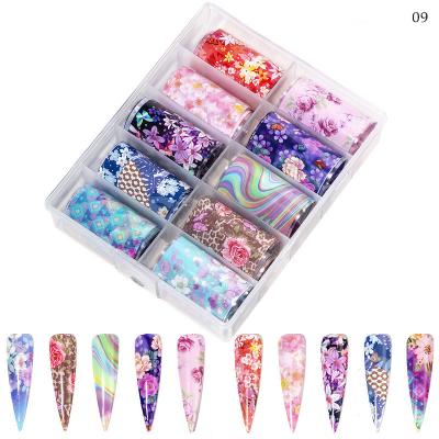 China Hot-sale Eco-friendly Nail Foil Transfer Foil Wrap Transfer Tips Nail Art DIY Decoration Stickers for sale