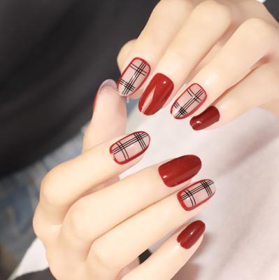 China Wholesale New Design Durable 3d Nail Finger Nails Artificial Red Nails for sale