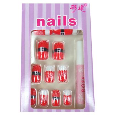 China Easy Apply Full Cover Popular Nail Design Fake Christmas Nails Artificial Nails for sale