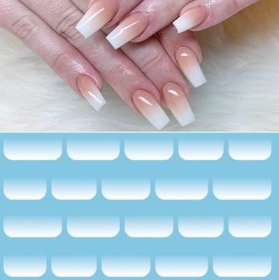 China Hot Sale INS Water Transfer White Water Transfer Gradient Nail Sticker Nail Art Decal for sale