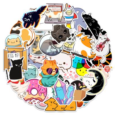 China Cartoon Sticker HOYO 50 Pcs/Cartoon Cat Stickers, Kitty Stickers Pet Package Stickers For Water Bottles Luggage Case for sale