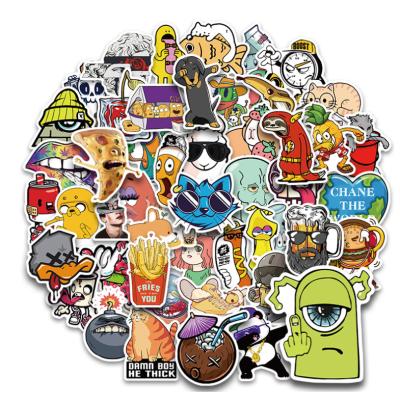 China Cartoon HOYO Sticker 50 Pcs/Pack Funny Animal Stickers, Ridiculous Animal Stickers Cat Dog Duck Panda for sale