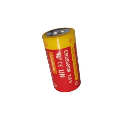 China Li/socl2 Lithium Battery Er26500m Aa Size 3.6v 2700mah Li-socl2 Er126500m Non-rechargeable Battery Add Cable for sale