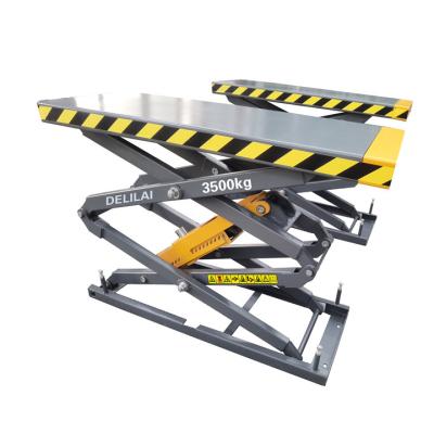 China CE Approved Small Hydraulic In-ground 3.5T Scissor Car Lift For Automotive Garage Alignment And Repair 3500kg for sale