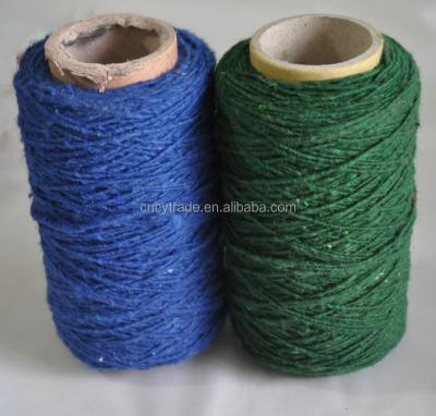 China Sustainable Recycled Carpet Yarn Blanket Yarn Cotton Blended AA Red Grade Weaving Yarn For Blankets for sale