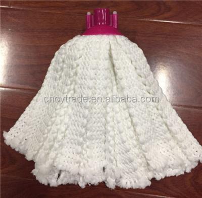 China Sustainable White Microfiber Mop Main Cotton Yarns Microfiber Mop Clearance for sale