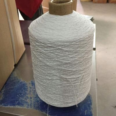 China 100+90*2 viable white rubber/polyester elastic yarn for sock for sale