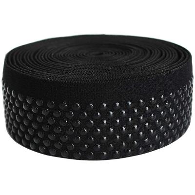 China Manufacturer 50MM Anti-slip Elastic Webbing Strap Silicone Elastic Nylon Webbing Elastic Band for sale