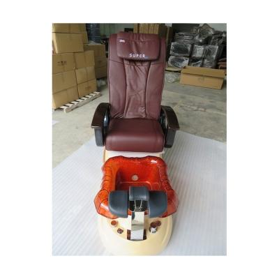 China Professional Beauty Salon Foot SPA Pedicure Chair Salon SPA Massage Pedicure Chair With Glass Bowl for sale