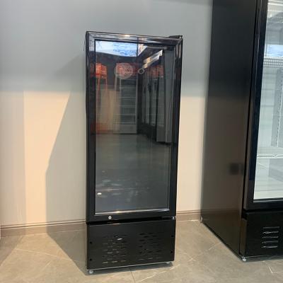 China Single-temperature glass refrigerator store refrigeration equipment door coke display glass refrigerator for sale