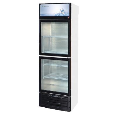 China Single-Temperature Canopy Pattern Static With Fan Swing Glass Door Commercial Refrigerator Cooler for sale