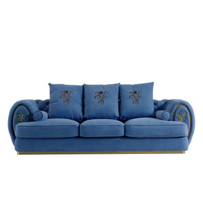 China Modular Sofa Set Velvet Chesterfield Lounge Sofas With Diamond Button Furniture In Living Room for sale