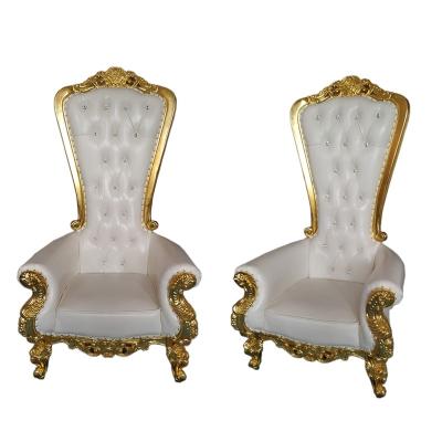 China Super Comfortable Luxury Royal High Back King and Queen Party Chair Wedding King Throne Chairs for sale