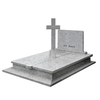 China Modern Light Gray Granite Tombstone from Luna Peal Granite Monument Romania G603 for sale