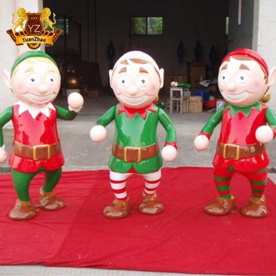 China Other New Design Christmas Home Decoration Fiberglass Christmas Elves Statue for sale