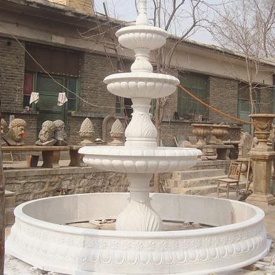 China Modern hand thundering backyard stone marble fountains for sale for sale