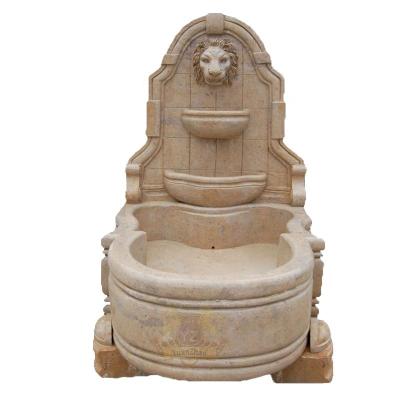 China Garden Marble Stone Wall Antique Water Fountain or Garden Decoration Stone Craft Indoor Custom Waterfall Fountain for sale