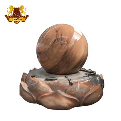 China Modern Home Decorative Rolling Ball Water Fountain Sphere Natural Marble Fountain For Sale for sale