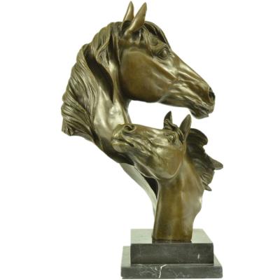 China Europe horse head bust brass statue for home decoration for sale