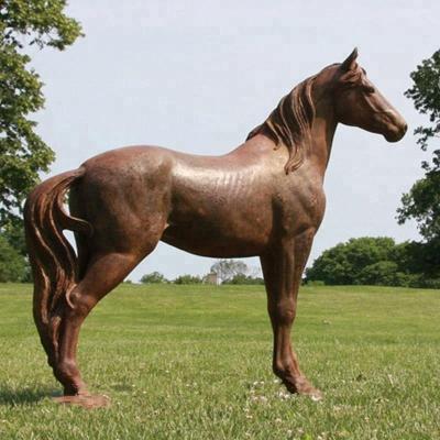 China Europe Metal Cast Antique Bronze Horse Statue For Garden Decoration for sale