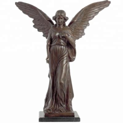 China China Metal Art Outdoor Antique Bronze Angel Statue Religious Sculpture For Church Decoration for sale