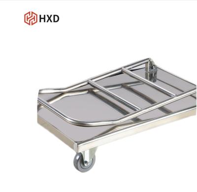 China energy & Medical Stainless Steel Trolley Kitchen Storage Cart Foldable Stainless Steel Extraction Trolley With Wheels for sale