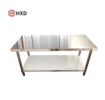 China energy & Mining Quality-Guaranteed Customized Commercial Restaurant Kitchen Stainless Steel Work Table Two Tier Round Legs for sale