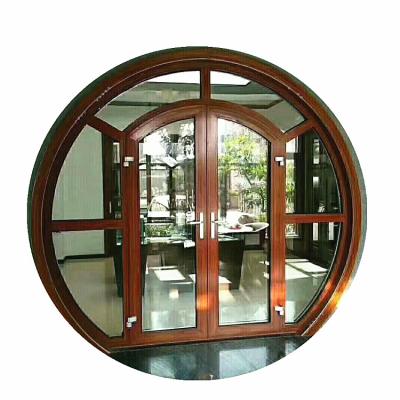 China Simple Folding Screen Design Cost Effective Aluminum Frame Double Glazed Round Casement Windows for sale