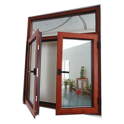 China Folding Screen Double Glazed Windows Aluminum Frame Tempered Glass Swing Window for sale