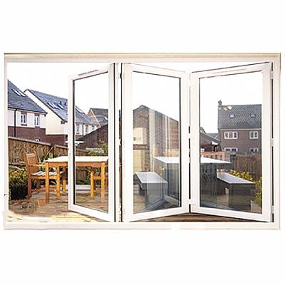 China Folding Aluminum Vertical Folding Door And Screen Window Push Fold Up Window for sale