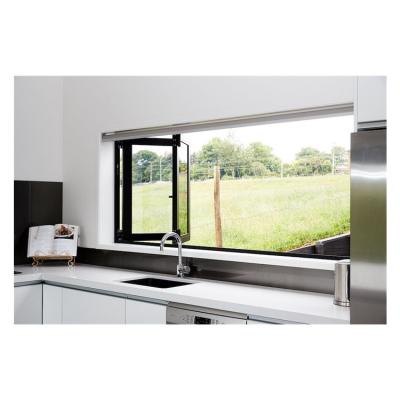 China High quality horizontal screen bifold windows aluminum folding glass fold up windows with cheap price for sale