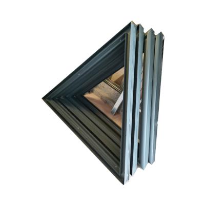 China Folding Screen Cool Air Venting Style Exterior Open Rooftop Triangle Aluminum Restriction-Mount Skylight Window for sale