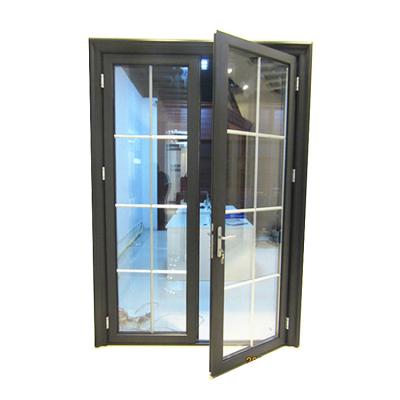 China Modern Waterproof Sound Insulation Tempered Glass Aluminum Casement Double Door For Apartment for sale