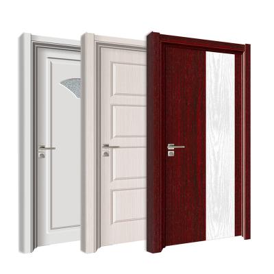 China Modern Solid Wood Interior Door Swing Flush Wooden Doors For Bedroom for sale