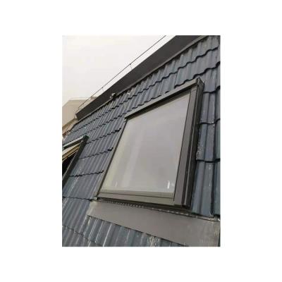 China Upscale Folding Ventilated Screen Villa Attic Lighting Skylight Wood Composite Aluminum Sunroof Skylight for sale