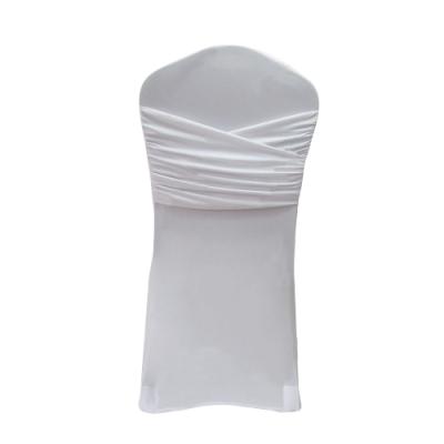 China Washable White Wedding Chair Cover , Back Puffy Chair Cover for sale