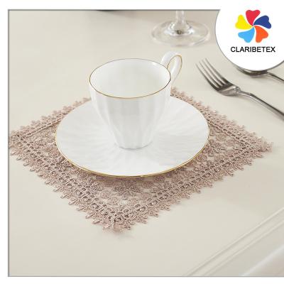 China 2016 Viable New Design + Lace Embroidery Place Mat &Pads Table Cloth Linen Decoration for sale