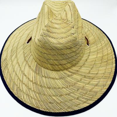 China New Big Picture Gutter Straw Hat Men's Western Cowboy Hat Border Mauve Leaf Summer Hat Manufacturers Big Wholesale for sale