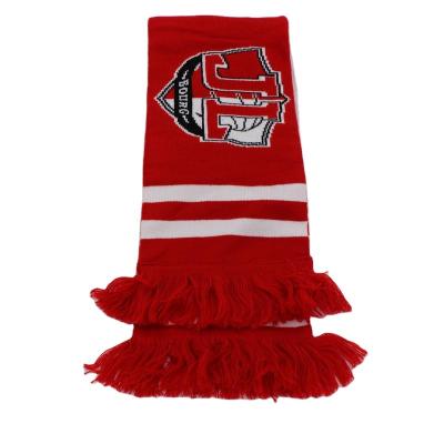 China Custom Long Jacquard Soccer Scarf Soccer Scarf And Fans Scarf for sale