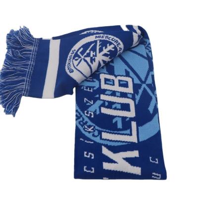 China Square Customized Design Knit Scarf Soccer Fan Scarf Promotional Scarf for sale