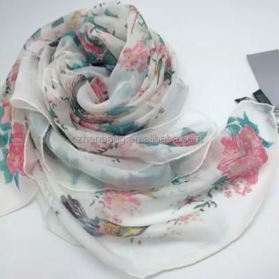 China High Quality Custom 100% Chinese Silk Long Scarves Ladies Silk Scarf for sale