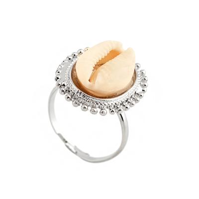 China MIA Top Selling Latest Design 2021 Creative Wholesale Casual/Sports Jewelry Alloy Inlaid Open Shell Ring for sale