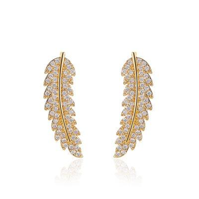 China 2021 MIA CLASSIC attractive classic temperament single leaf hot selling wild earrings for sale