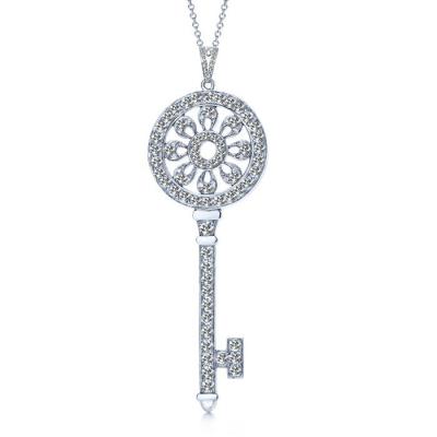 China 2021 Retro Full-diamond Newcomer MIA Hiphop Sun Flower Key Pendant Necklaces Without Chain Wholesale Customization for sale