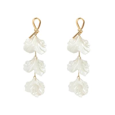 China 2021 MIA Special Hot Selling Simple Wholesale Temperament S925 Petal Shell Flower Earrings for sale