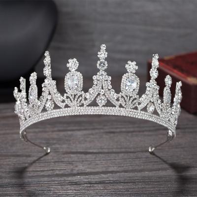 China Bride Hair Tiara Mia 2021 Newly Selling Most Popular Crystal Crown Wedding Bridal Diamond Hair Accessories for sale