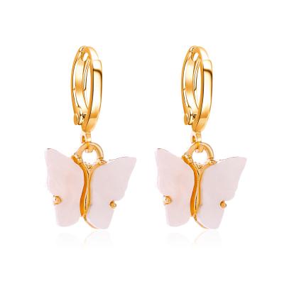 China Mia Factory Custom Wholesale 2021 Fashion Trend News Butterfly Color Korean Acrylic Drop Earrings FASHIONABLE for sale