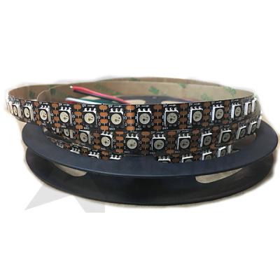 China PTL System DC5V Black PCB 30leds WS2813 PTL LED Addressable Strip With Waterproof Silicone PU JST Connector for sale