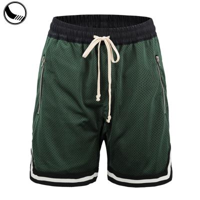 China Fully sublimation antibacterial stretching with official mba men's pocket stripe mesh gym embroidery OEM crotch logo custom basketball shorts for sale