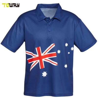 China Custom Striped Couples Sublimated Polo Shirt QUICK DRY for sale